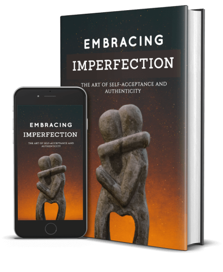 embracing imperfection phone and book cover image