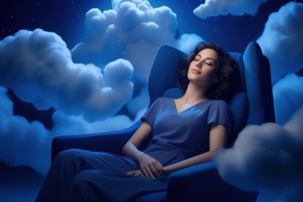 Girl Sleeping In The Clouds